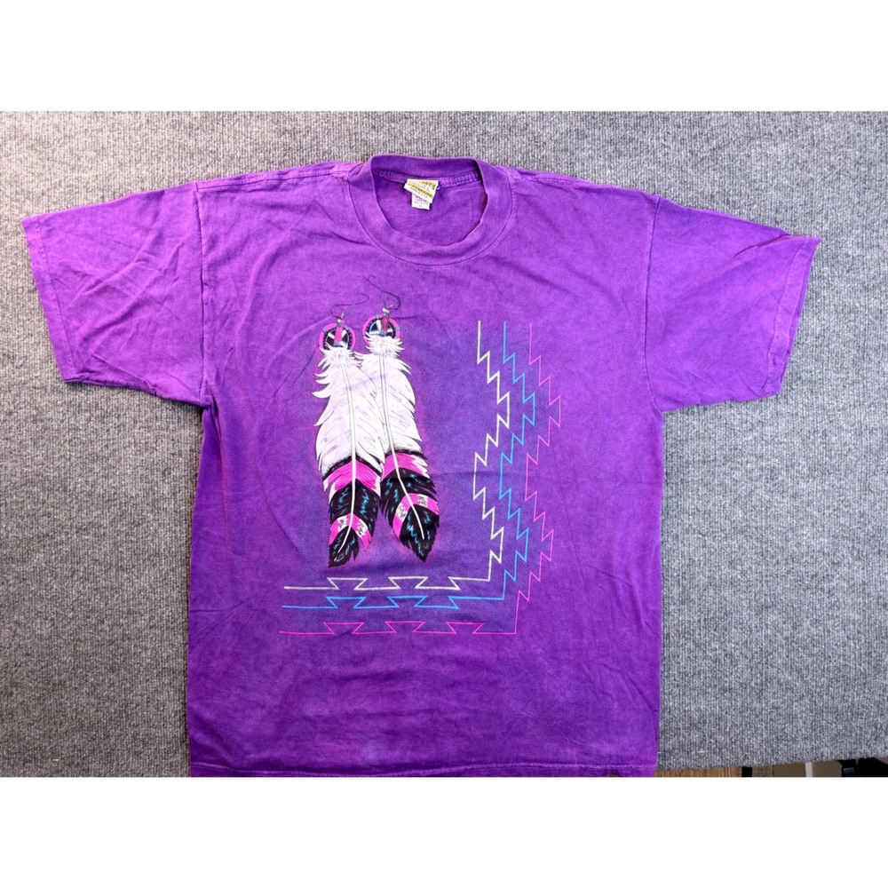 Vintage Ragtops Sportswear T Shirt XL Purple Cotton Graphic Tee USA Made Y2K
